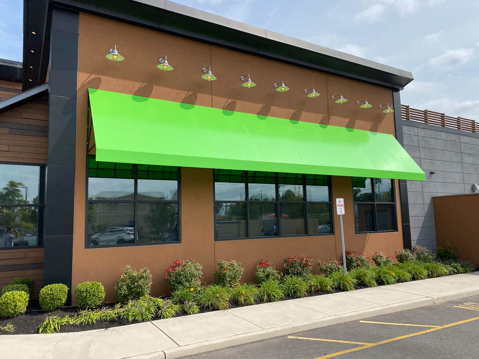Commercial storefront awning